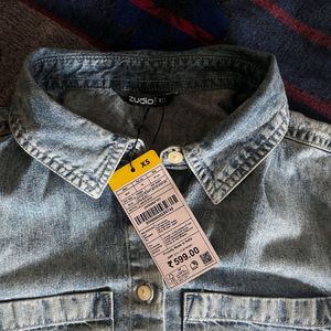 Denim Crop Shirt