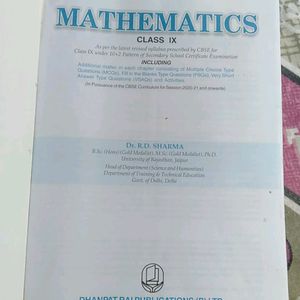 Mathematics RD Sharma X Practice Book