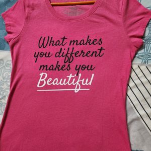 Brand New Pink Cotton T-shirt