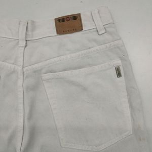 WHITE BAGGY FIT JEANS FOR MEN