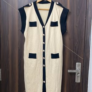 One Piece Dress With Front Versace Buttons