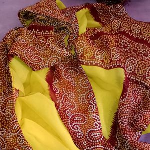 Yellow Colour Saree Georgette