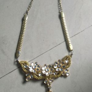 Gold And White Necklace