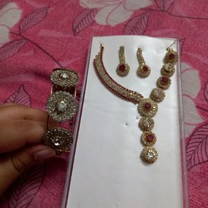 Nec Piece Set With Earrings And Bracelets