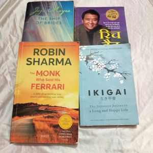 Combo Of Four Books (Self Helf And Novel) (Books)