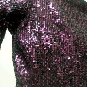 Sequins Top - Boat Neck