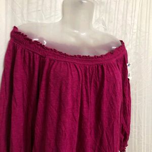 Knox Rose Off Shoulder Pink Top