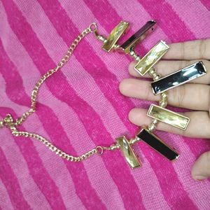 Black An Golden Pretty Necklece