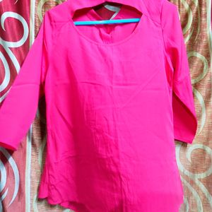 Women Pink Shirt With Back Design