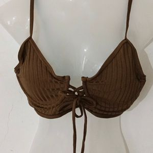 BROWN BRA