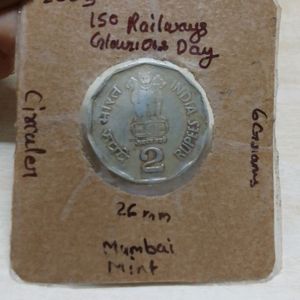 Rare Coin2 Rupees Glorious Year Indian Railway