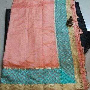 Silk Cotton Saree With Blouse