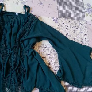 Green Laced Top