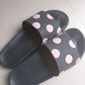 Black And Pink New Slippers