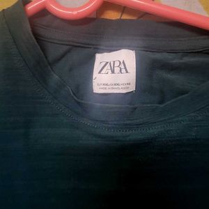 Zara Authentic Full Sleeve Bottle Green Tshirt