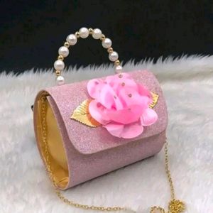 Pink Colour Fancy Pu Sling bag