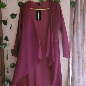 Long Magenta Shrug For Women