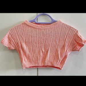 Peach Crop Top