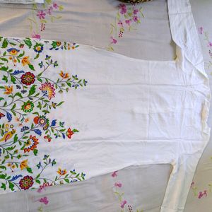 White Kurti & Palazzo Set