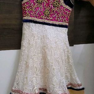 Partywear Frock suit & Net Duppata For Lil Doll