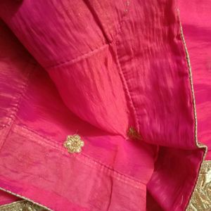 Elegant Pink DhupChav Shaded Dupatta With Border