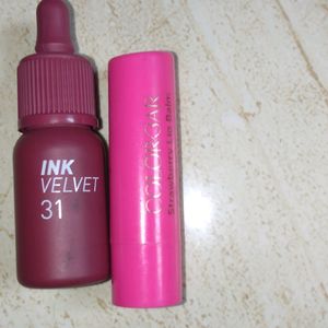 Peripera Ink Velvet 31 Wine Nude and Lip Balm