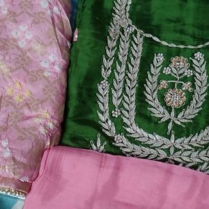 Pure Upada  Silk Jaipuri Suit