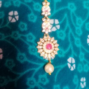 CZ Jhumkas With Mangteeka