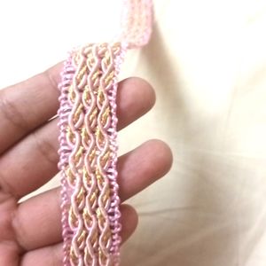 Pink Lace 0.75 Inch 10 Meters