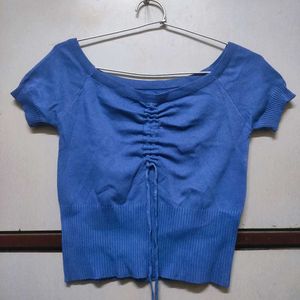 Blue Crop Top