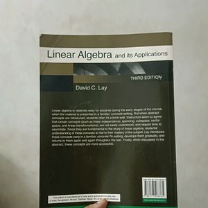 Linear Algebra And It's Applications by Lay