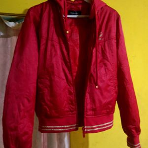 Floppy Red Satin Jacket