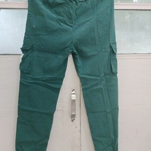 Dark Green Comfy Trousers With Pockets