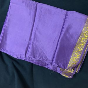 Slightly Damaged Purple Saree