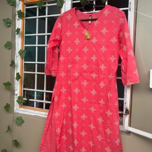 Pink Straight Kurta