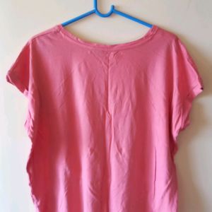 Women Pink Casual Tshirt