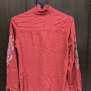 AJIO Red Shirt