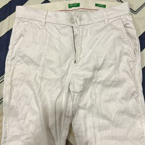 United Colors Of Benneton White Chinos SmartFormal