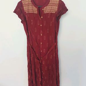 Fusion Kurti Dark Pink