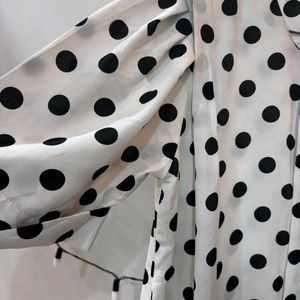 White Polka Dress