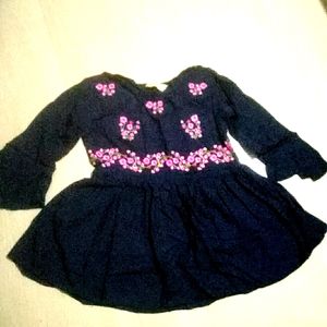 Navy Blue Embroidery top