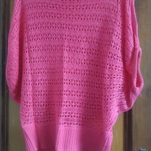 knitted baggy pink top - for paramita❤🌼