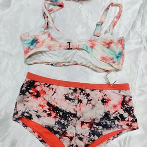 Imported Tie Die Bra Set