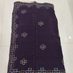 Wine Pure Georgette Saree