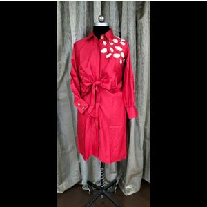 Hollaback Twisted  Shirt Style Dress