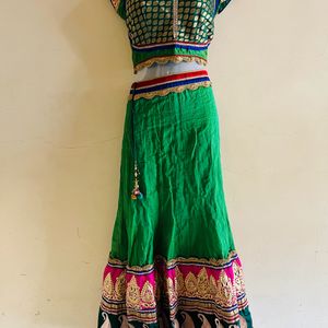 Green Designer Lehenga Choli Set