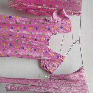 Pink Kurti  Set