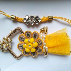 Jaipuri Design Rakhi For Bhaiya And Bhabhi