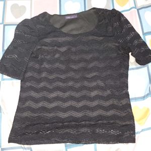 Black Top With Inner Attached