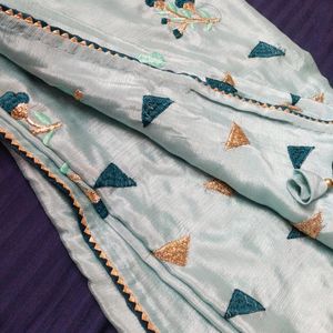 Sarees With Embroidery Butta